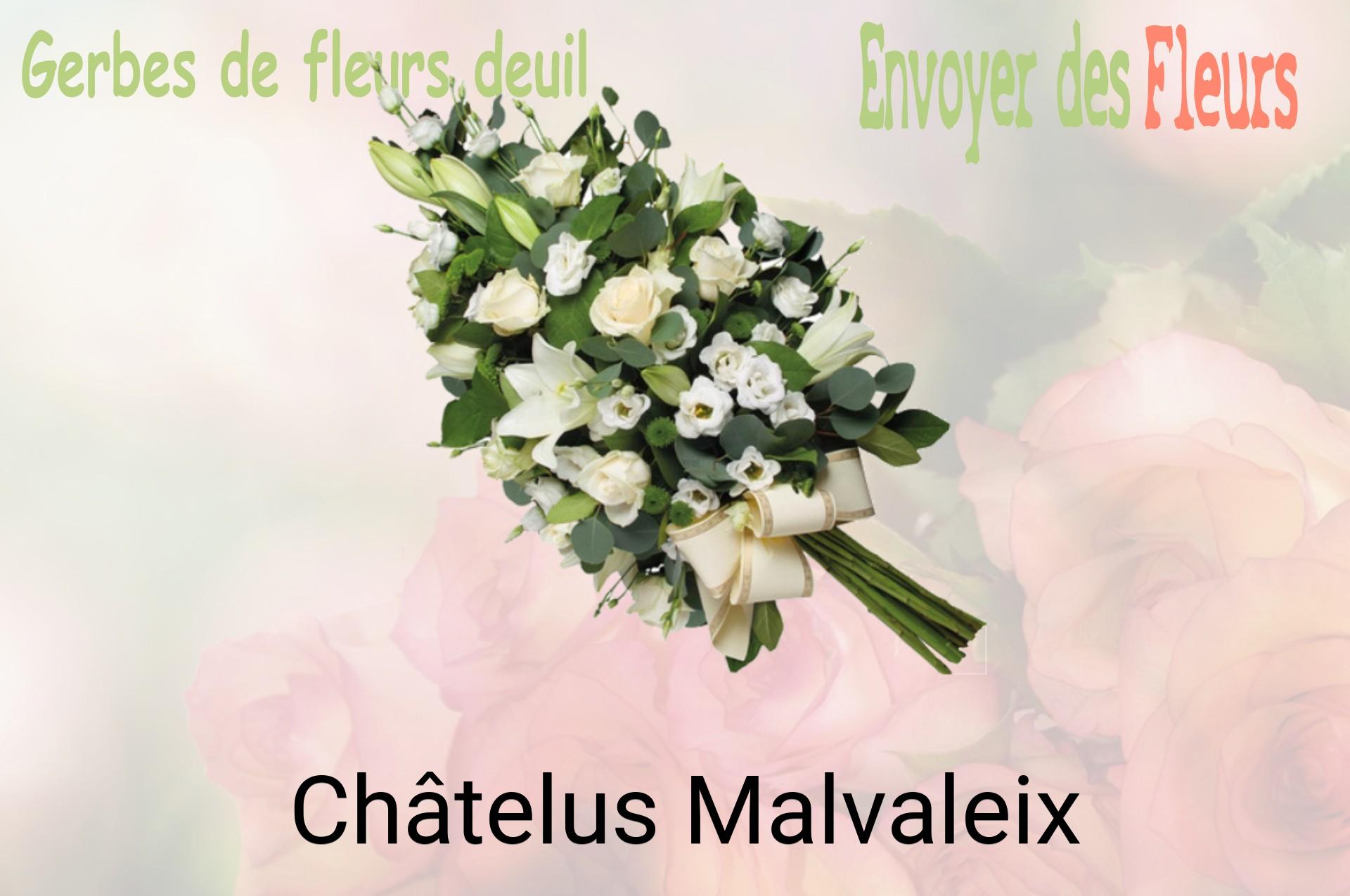 Gerbe de fleurs de deuil livrée à Châtelus-Malvaleix